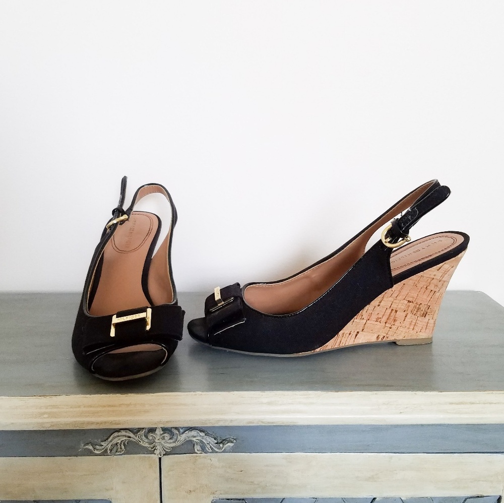 Tommy Hilfiger Peep Toe Wedges